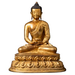 Middle 20th Century Old Bronze Nepali Buddha Statue Originalbuddhas