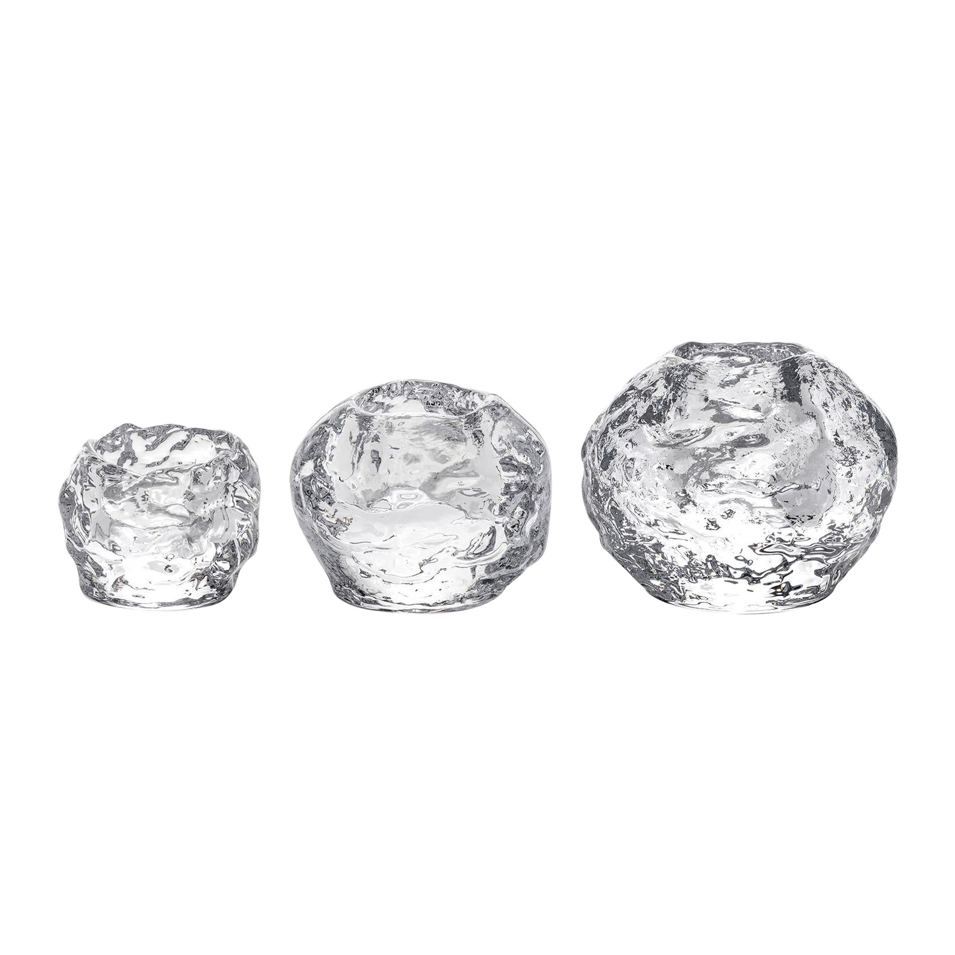 Lot de 3 boules de neige Kosta Boda