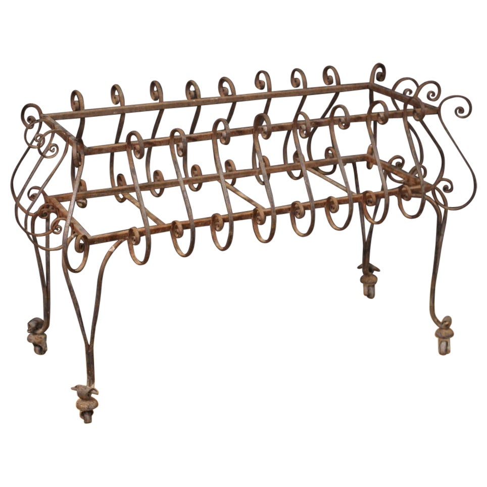 20th Century Wrought Iron Italian Outdoor Modern Planter, 1970 For Sale