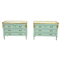 Louis XVI Hollywood Regency Jansen Style Commodes, Mint Commodes / Nightstands