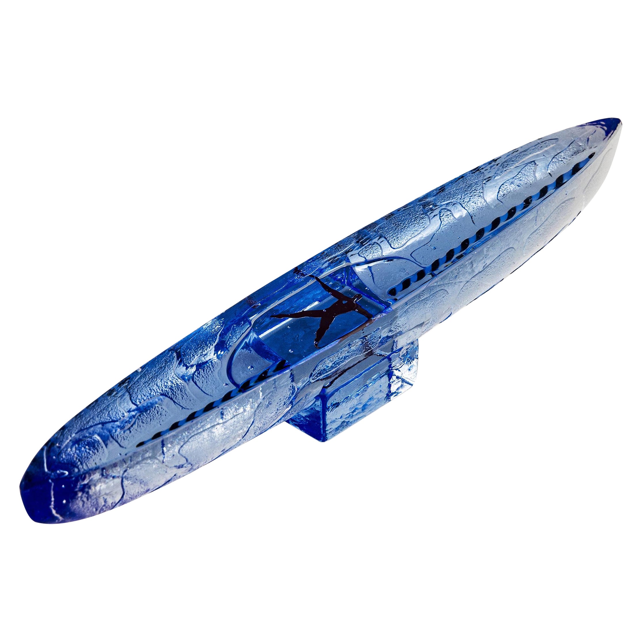 Kosta Boda Boats Drifter Blue For Sale