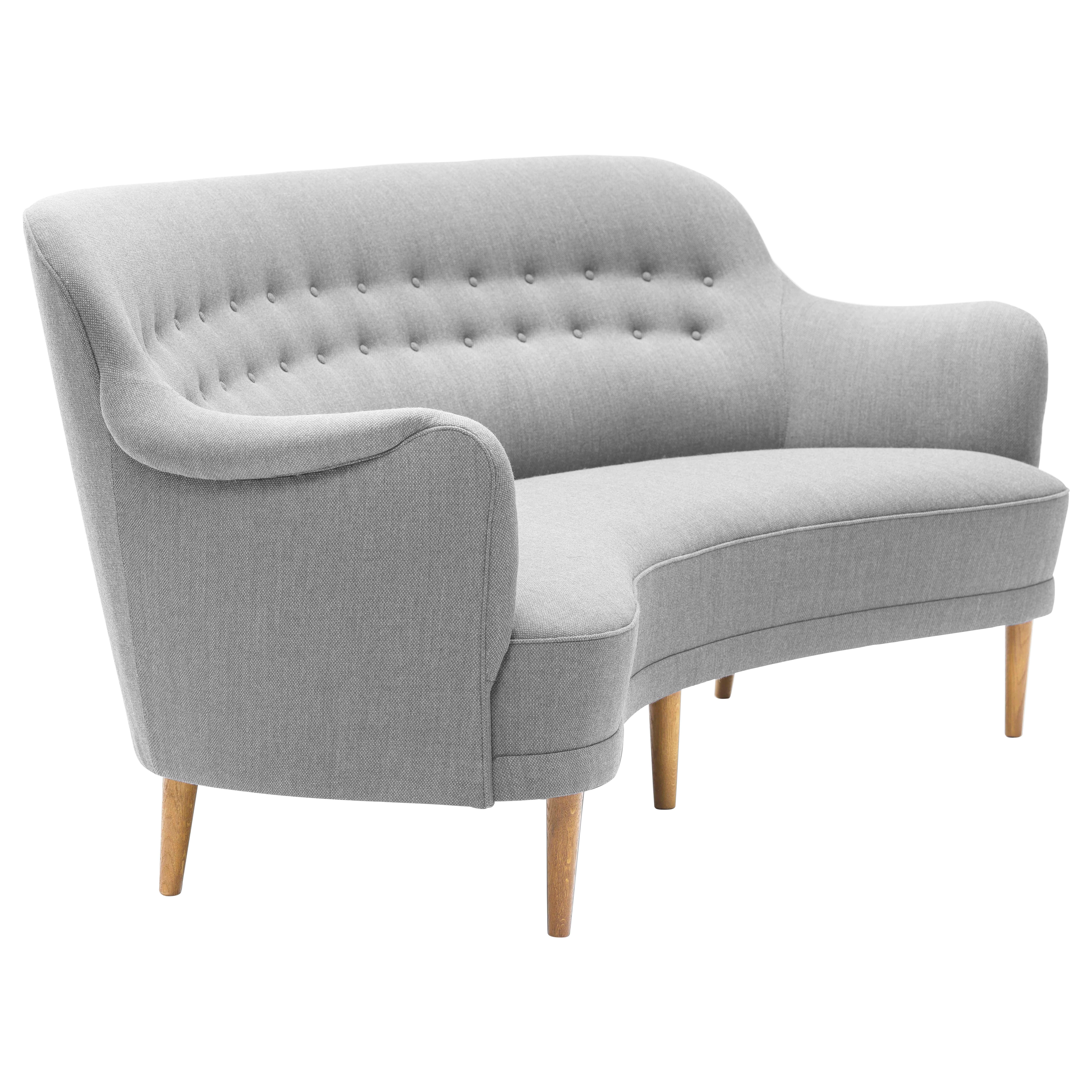 Carl Malmsten Samsas Round Sofa, Newly Produced, Designed in 1966 For Sale