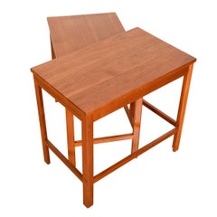 Set of 2 Solid-Teak Peter Hvidt & Orla Molgaard + Daverkosen Nesting Tables