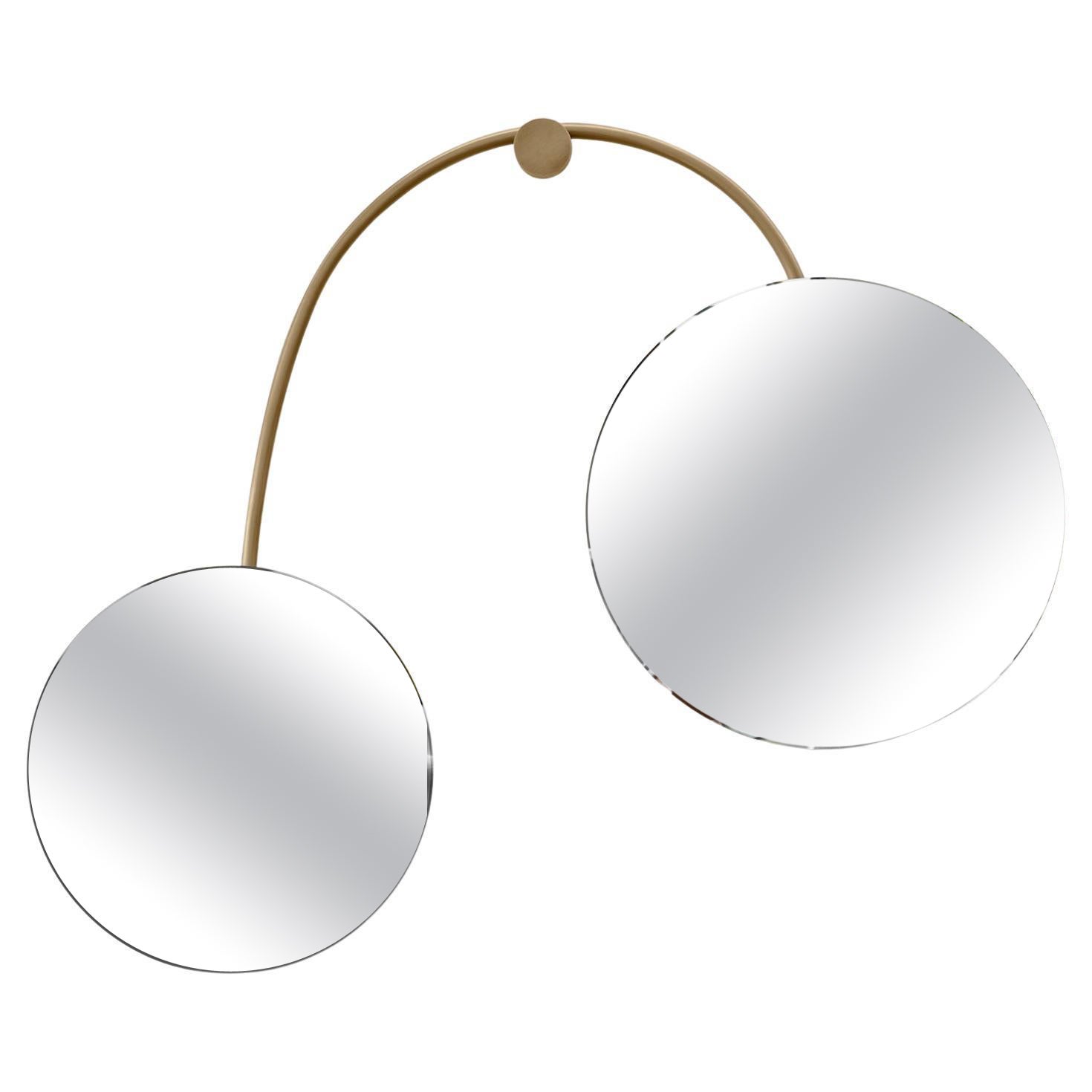 Cherry Brass Mirror For Sale