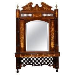 Antique Inlaid Wall Mirror