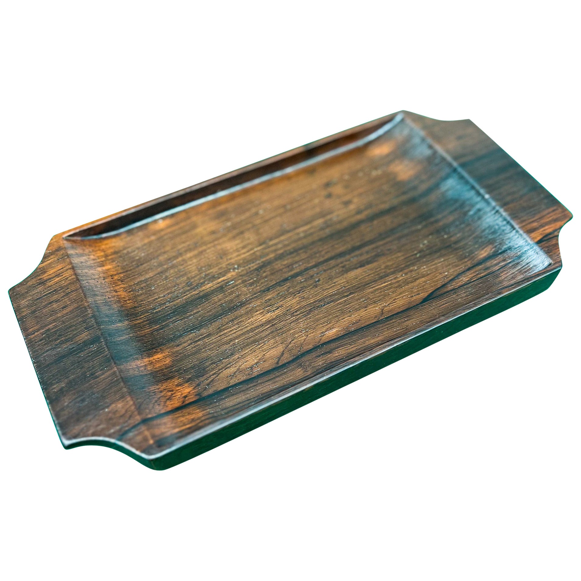 MidCentury Modern Serving Platter in Brazilian Hardwood For Sale at