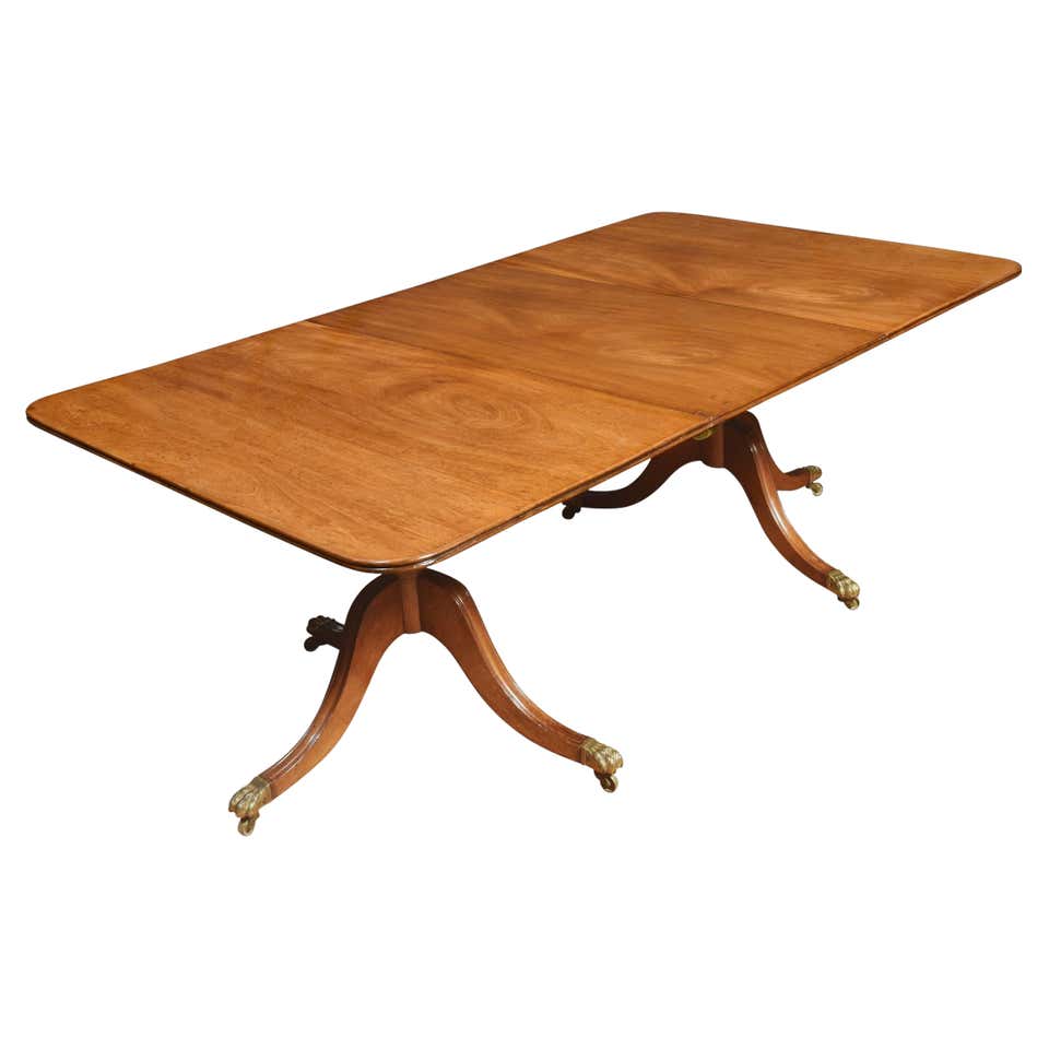 Vintage Twin Pillar Dining Table and 8 Chairs by Rackstraw 20th Century ...