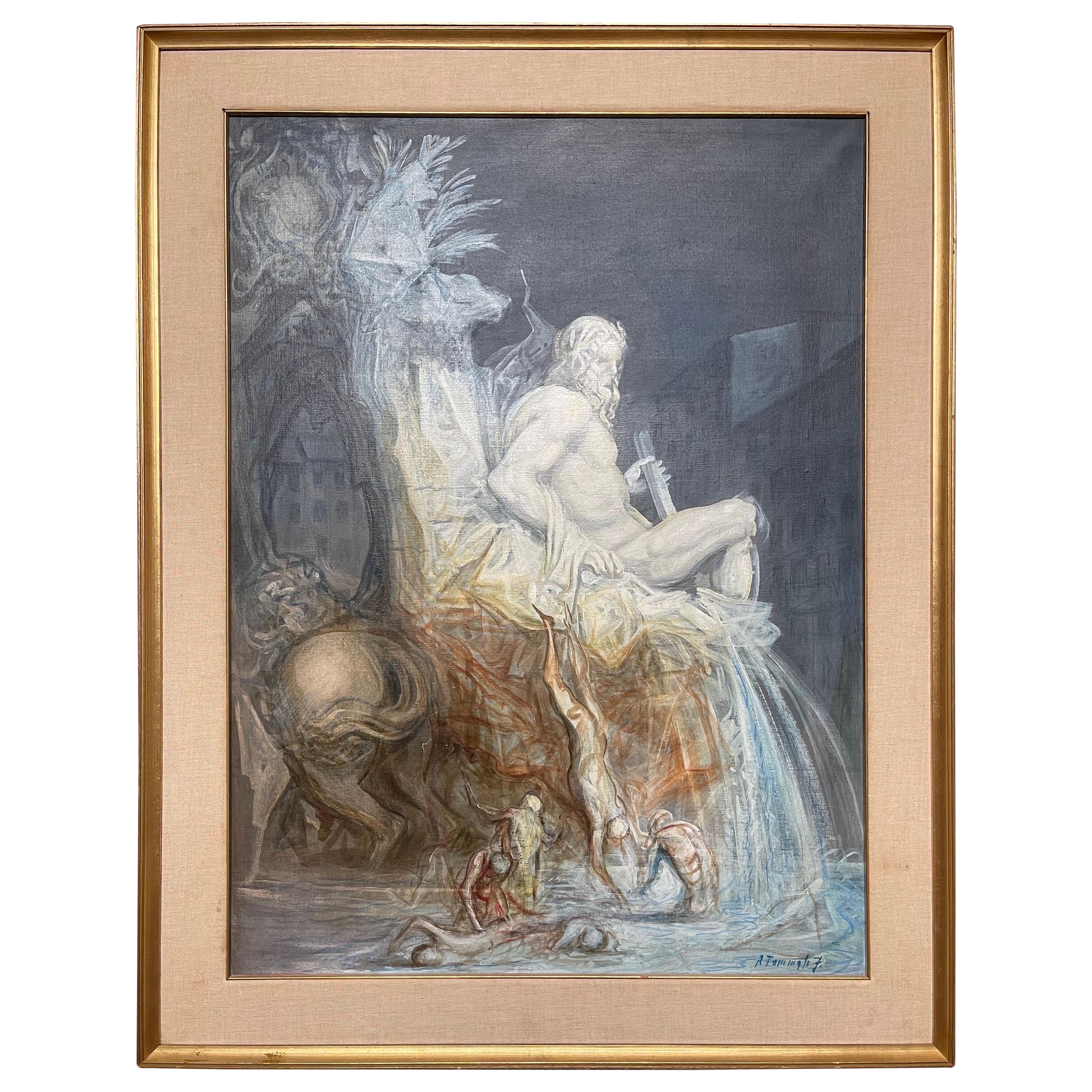 Riccardo Tommasi Ferroni (1934-2000) Pittura astratta olio su tela in vendita