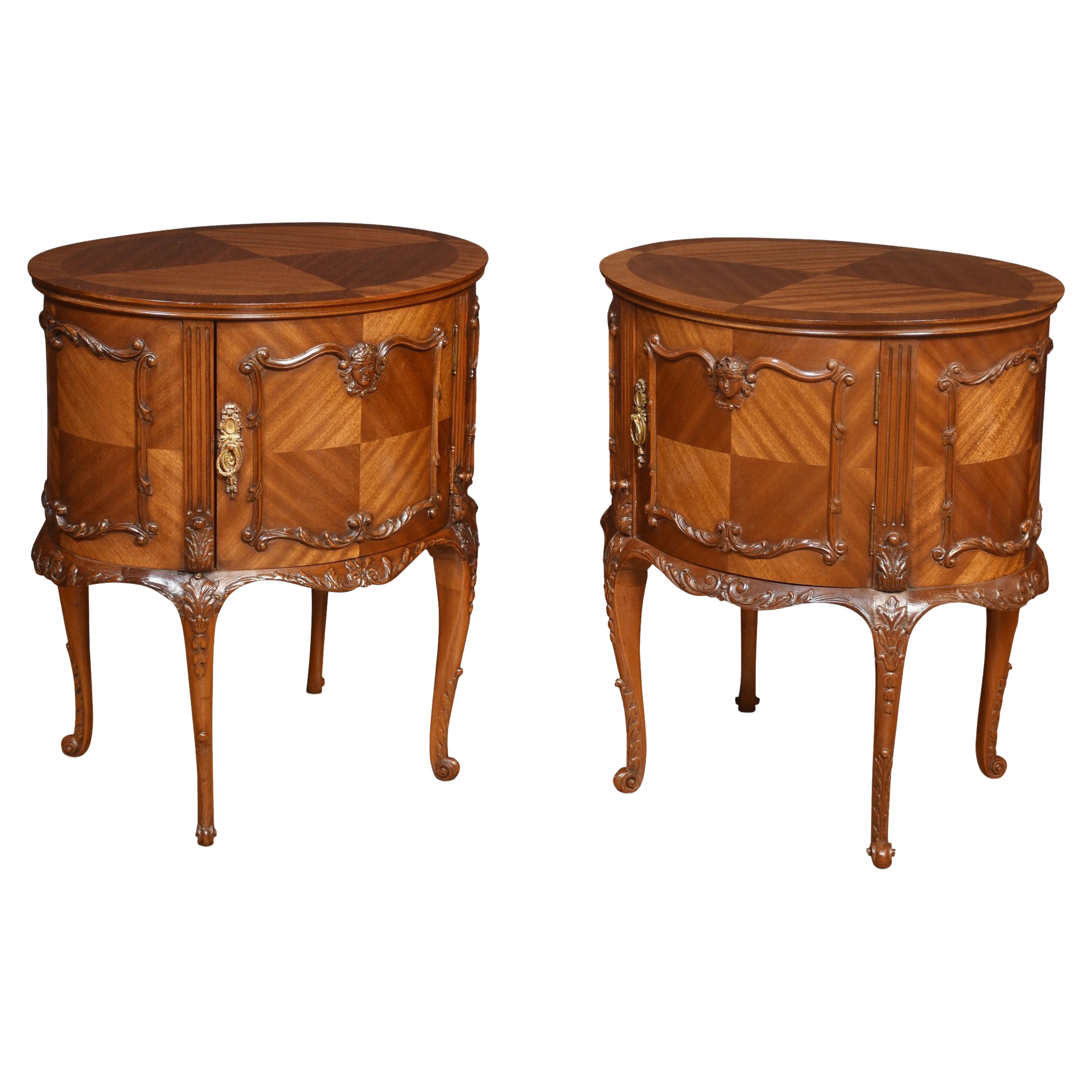 Pair of Bedside Cabinets For Sale