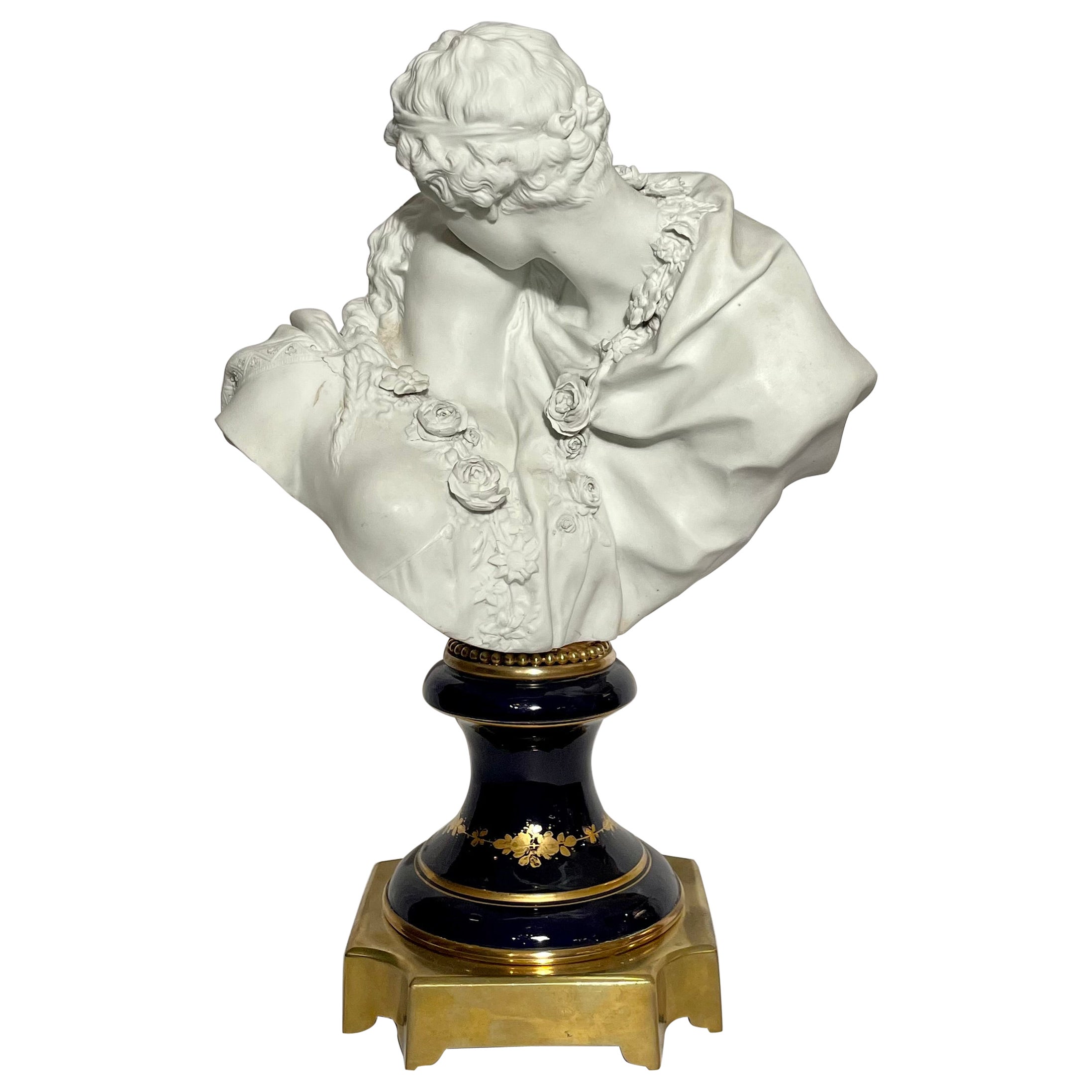 Antique French Sèvres Bisque "The Kiss" For Sale