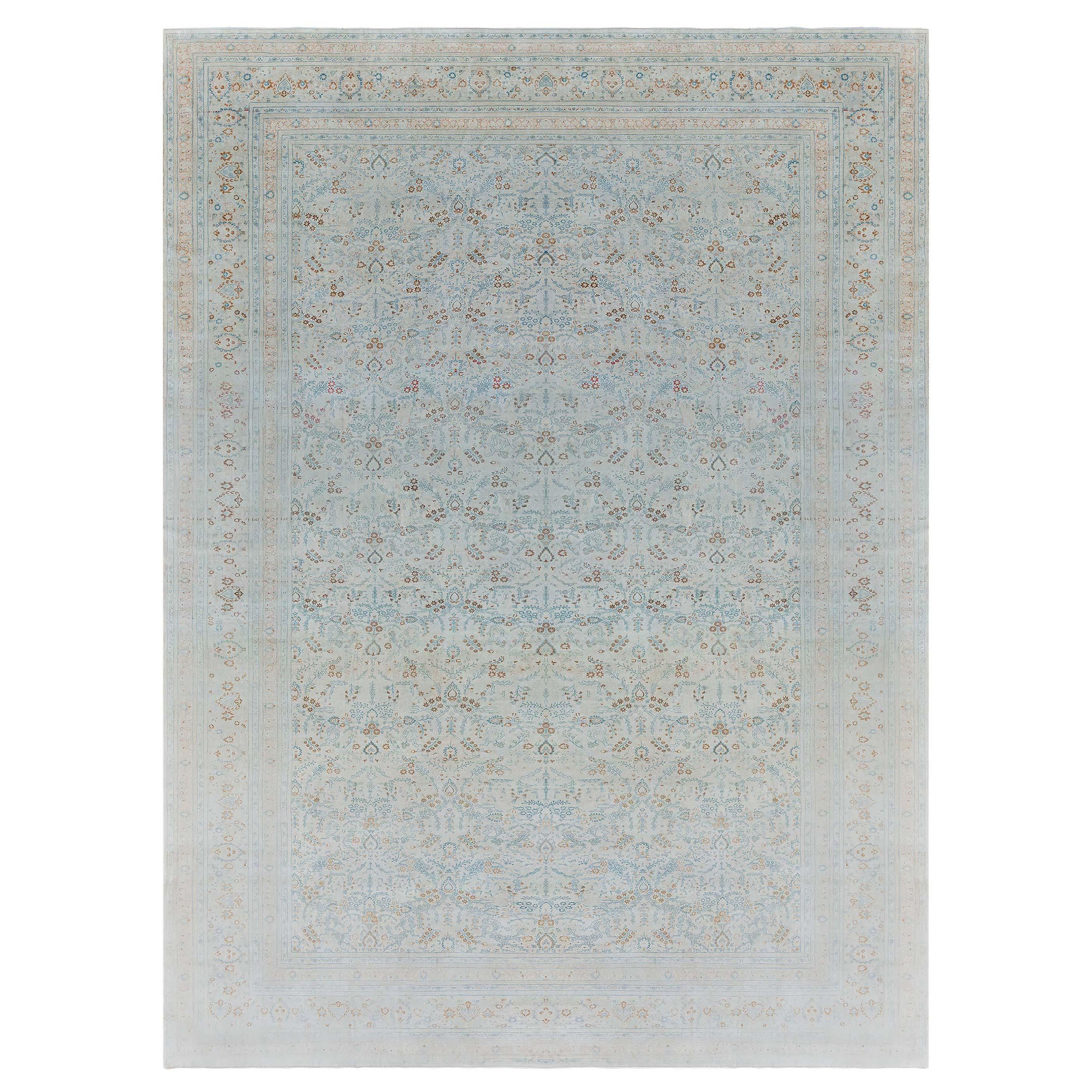Doris Leslie Blau Alfombra Persa Antigua Kirman 'Tamaño Ajustado