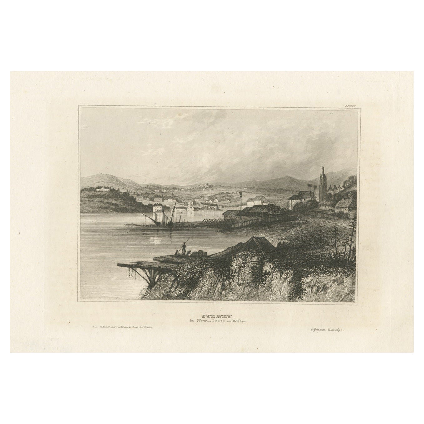 Antique Print of Sydney, New South Wales, Australia For Sale