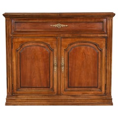 French Regency Louis XVI Cherry Wood Fliptop Bar Cabinet by White Furniture