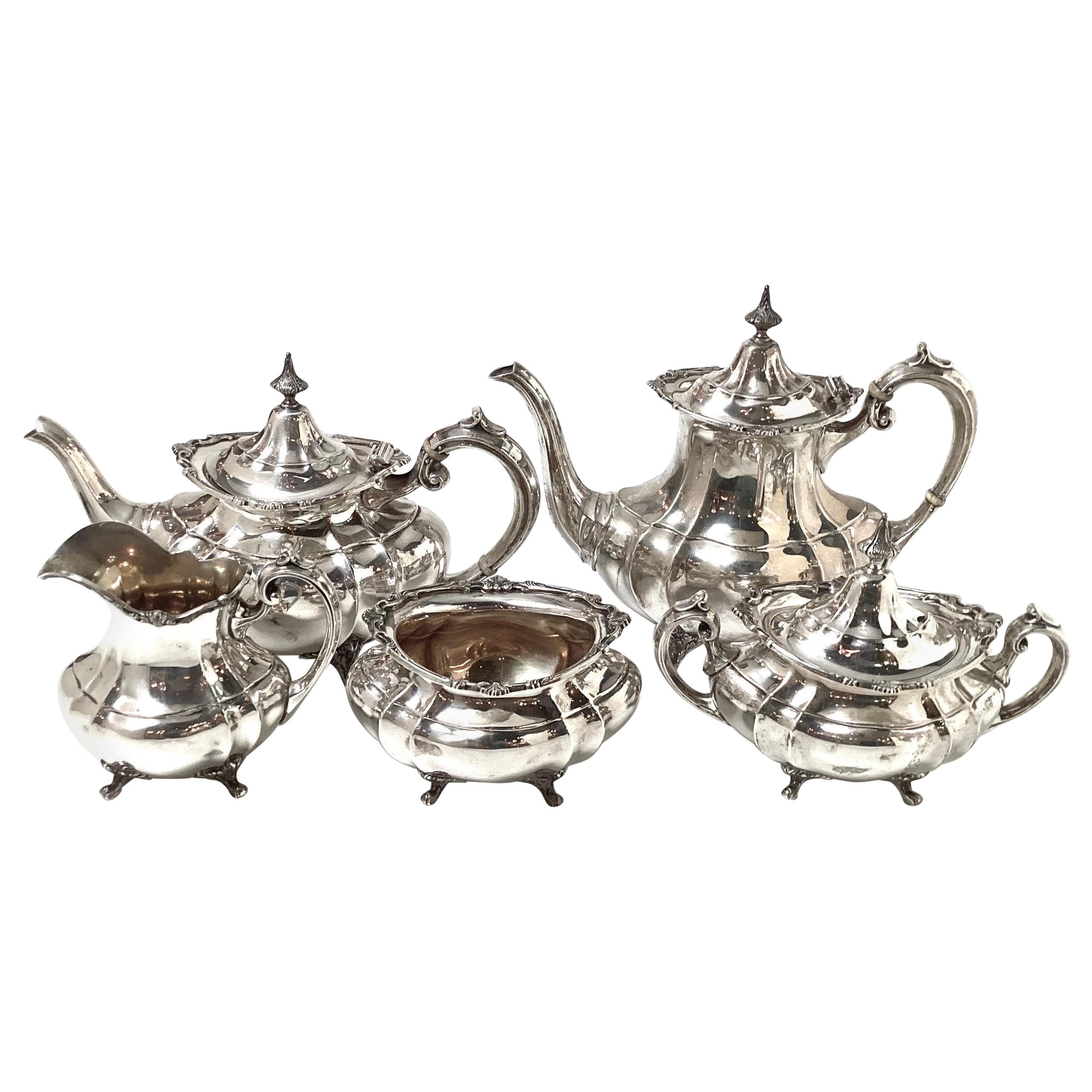 A Reed and Barton Sterling 5pc Tea Set Service  For Sale