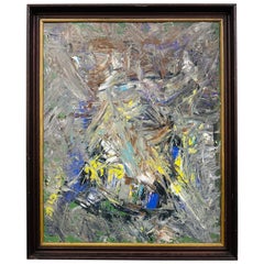 Abstraktes Gemälde des modernen Expressionismus, signiert Mullin