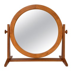 Pedersen & Hansen Large Teak Table Top Vanity Mirror