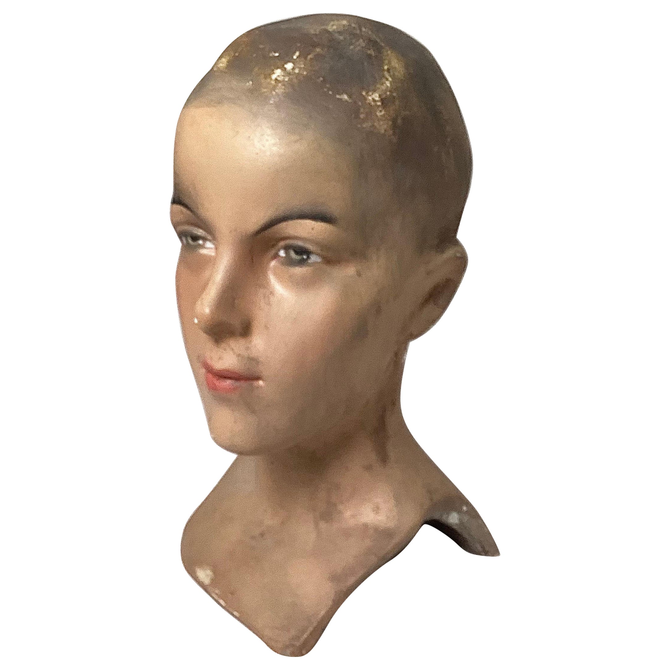 European Young Male Mannequin Head