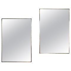 Pair of 1950s Italian Brass Mirrors