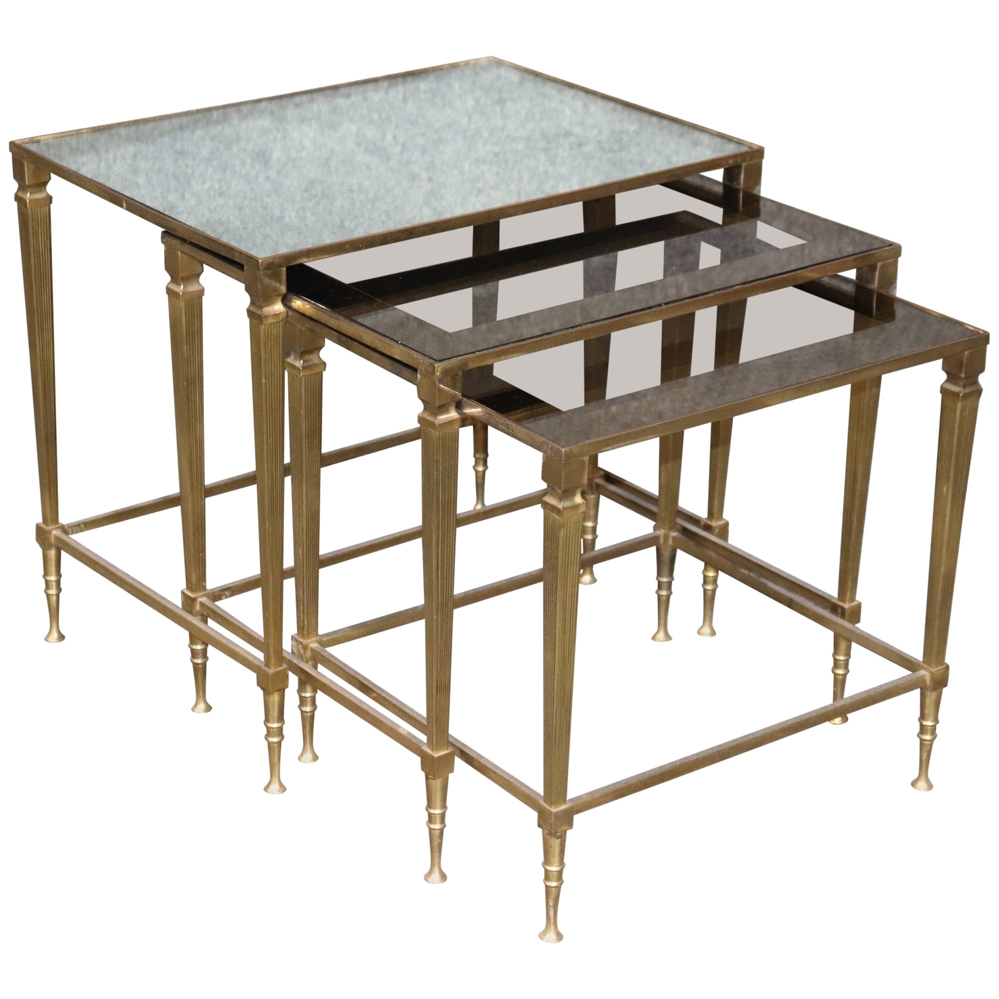 Set of French Directoire Style Nesting Tables by Maison Jansen For Sale