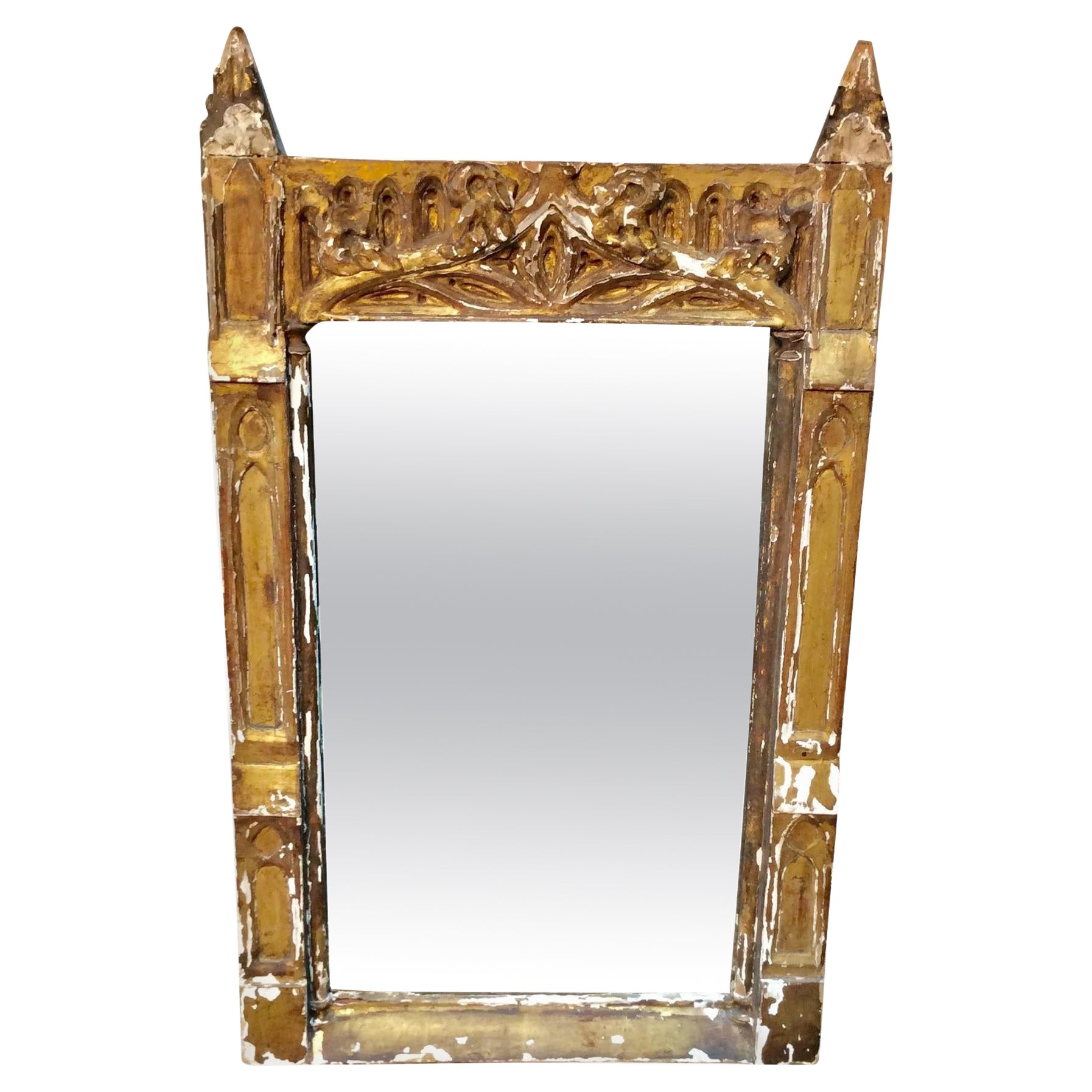 1800s French Giltwood Wall Mirror For Sale