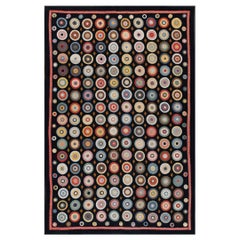Early 20th Century American Penny Rug ( 5' x 7'7" - 152 x 232 )