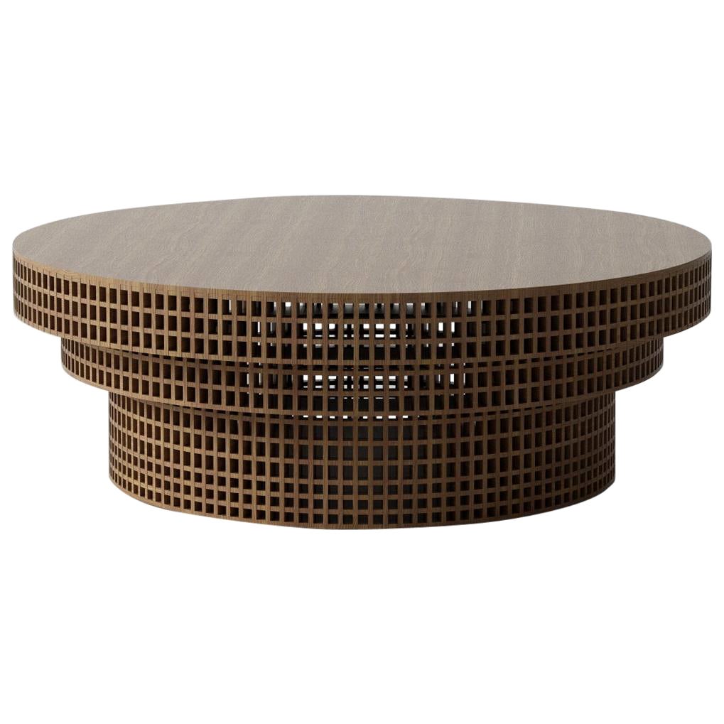 Einzigartiger Brown Handcrafted Nussbaum Carabottino Couchtisch von Cara Davide