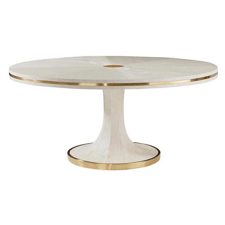 Art Deco White Dining Table For Sale at 1stDibs