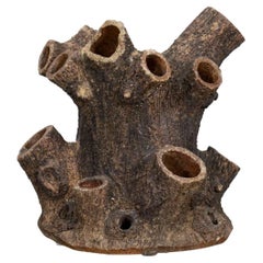 Faux Bois Strawberry Planter Pot of Salt-Glazed Terra Cotta from England