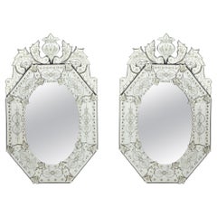 Pair of Midcentury Venetian Mirrors