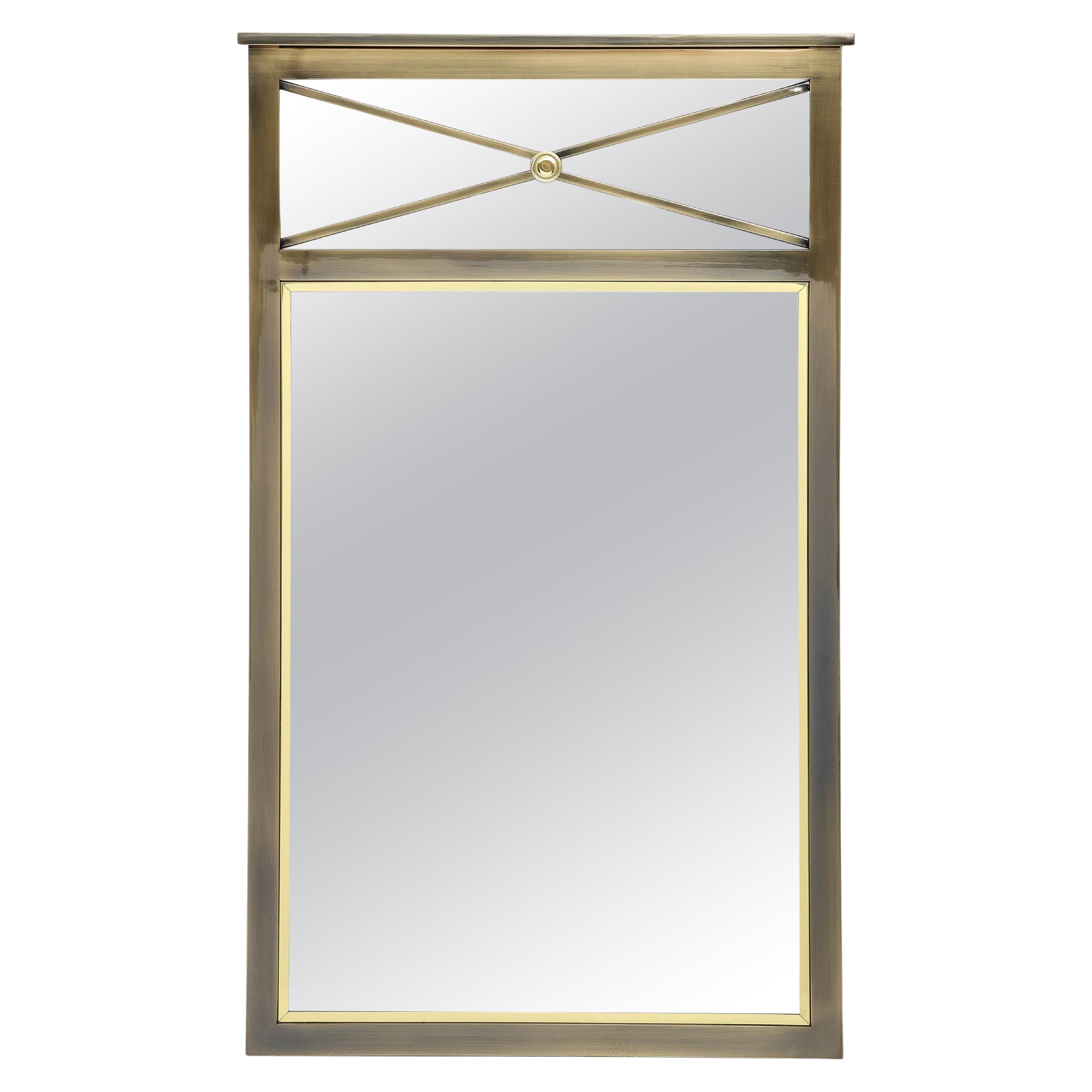 DIA Neoklassizistischer Spiegel aus Bronze und Messing im Angebot
