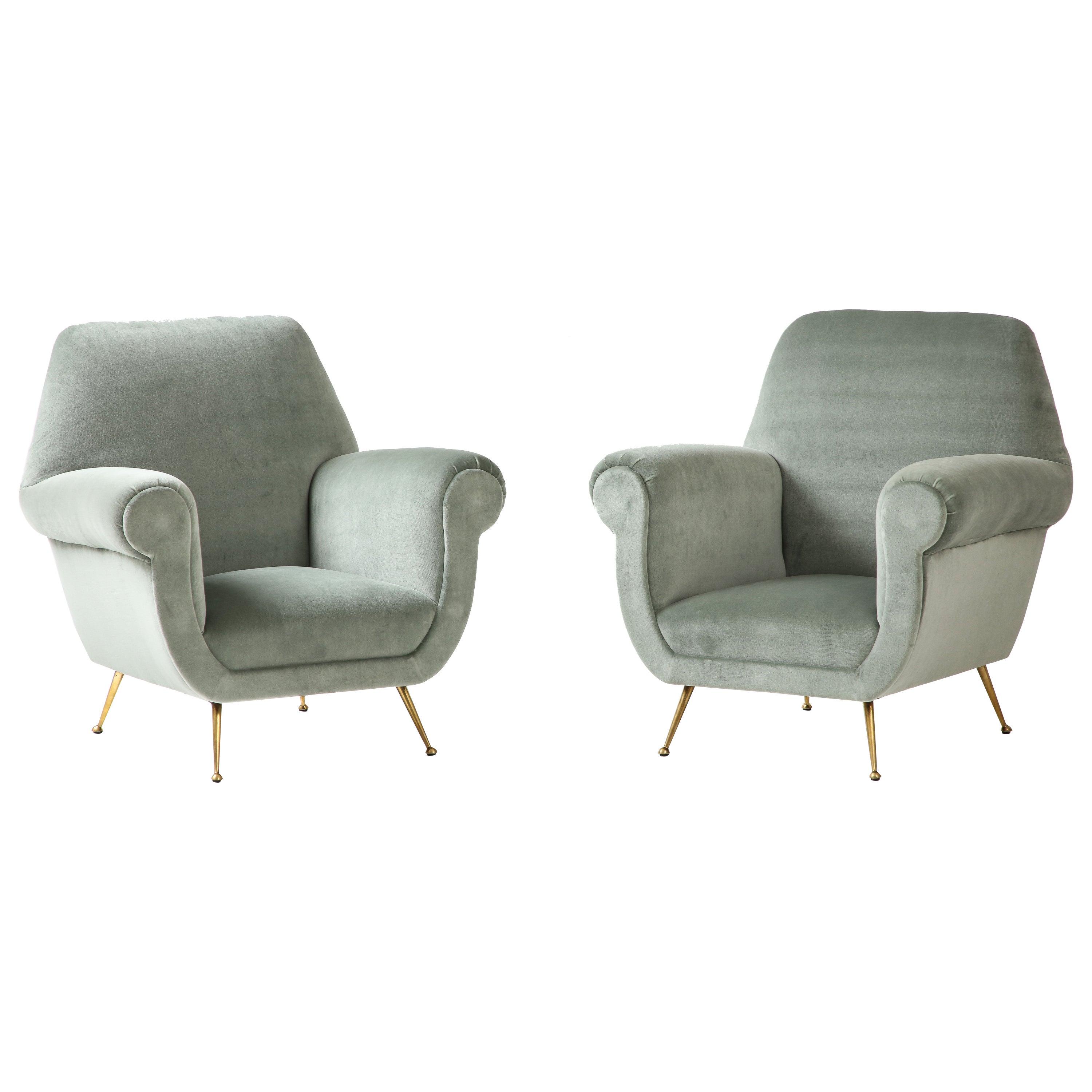 1950s Modernist Lounge Chairs by Gigi Radice For Sale