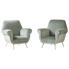 1950s Modernist Lounge Chairs by Gigi Radice