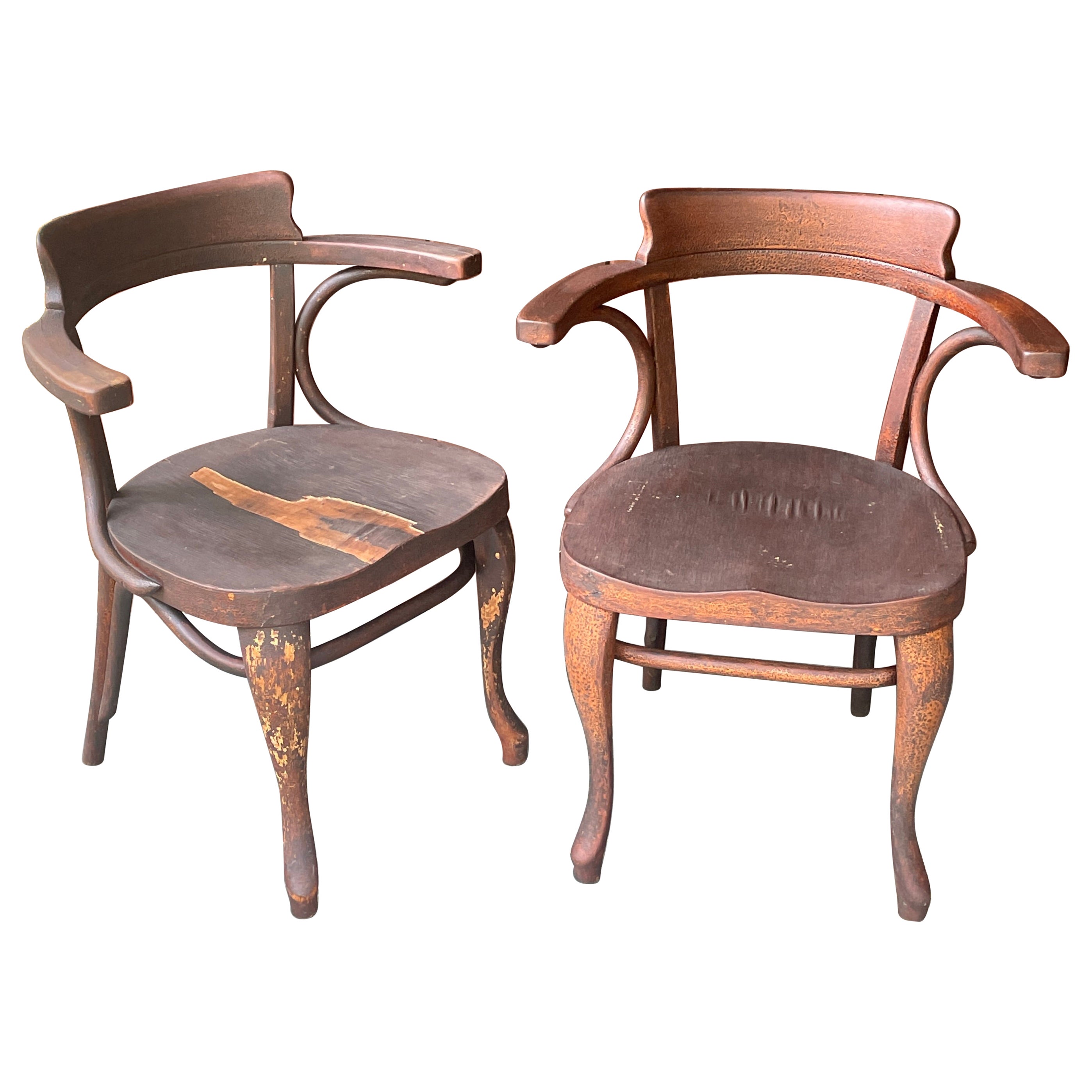 Early 20th Century Viennese Cafe Chairs by Adolf Loos Thonet Austria For Sale