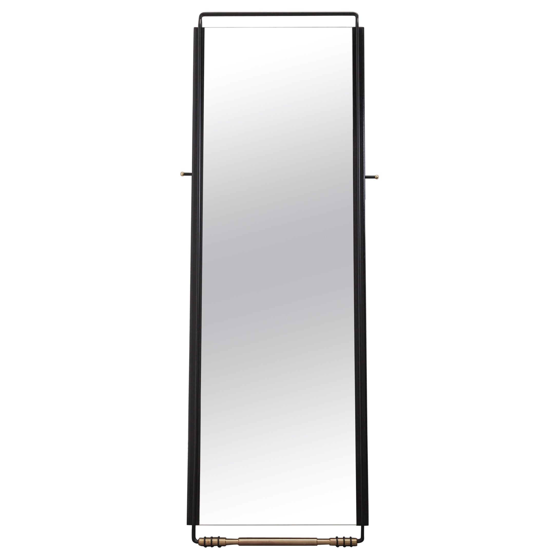 PERFIDIA_01 Floor Mirror in Solid Wood and Bronze Details by ANDEAN For Sale