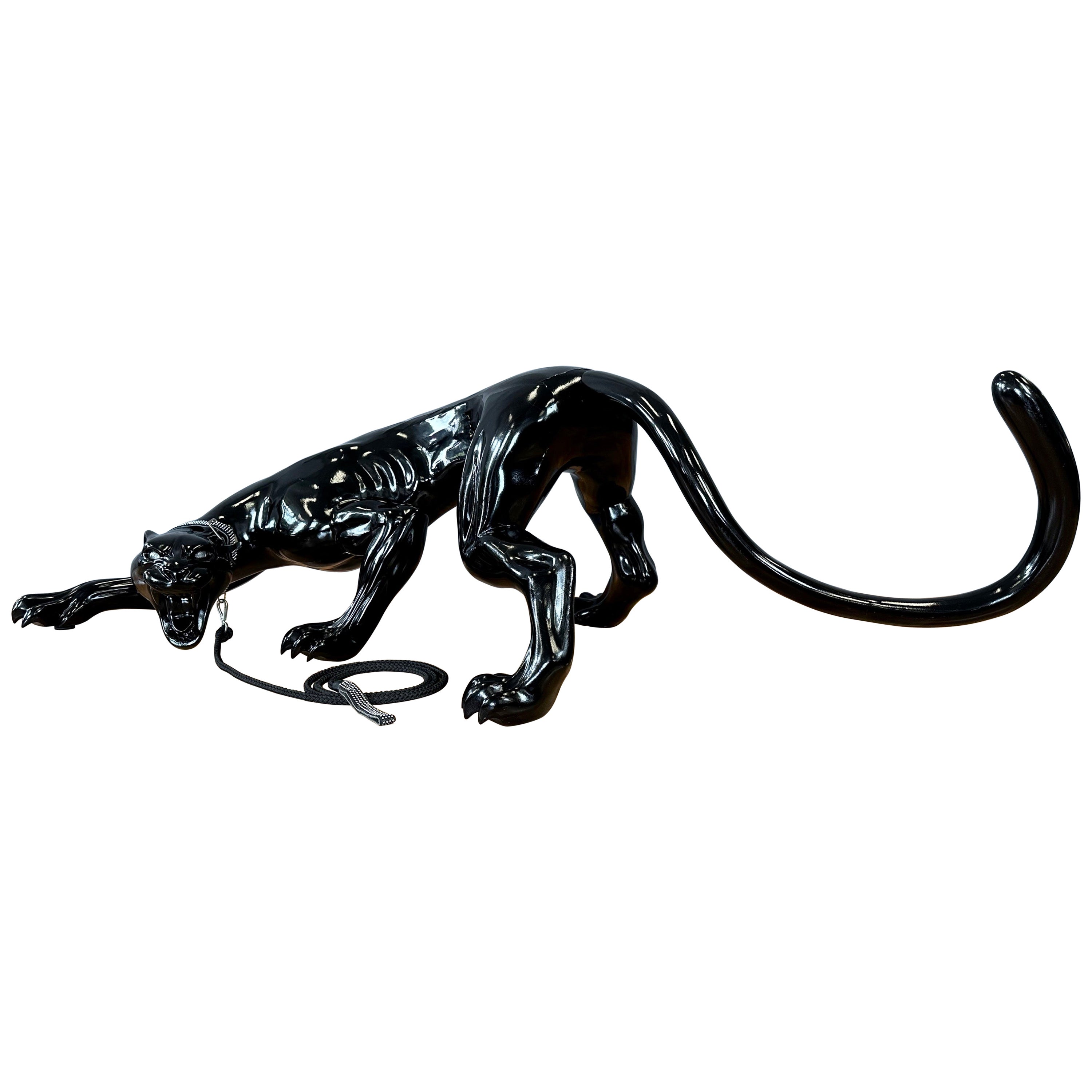 Sculpture grandeur nature de la Panthère noire, pièce d'exposition personnalisée de la boutique Gucci, vers 2005