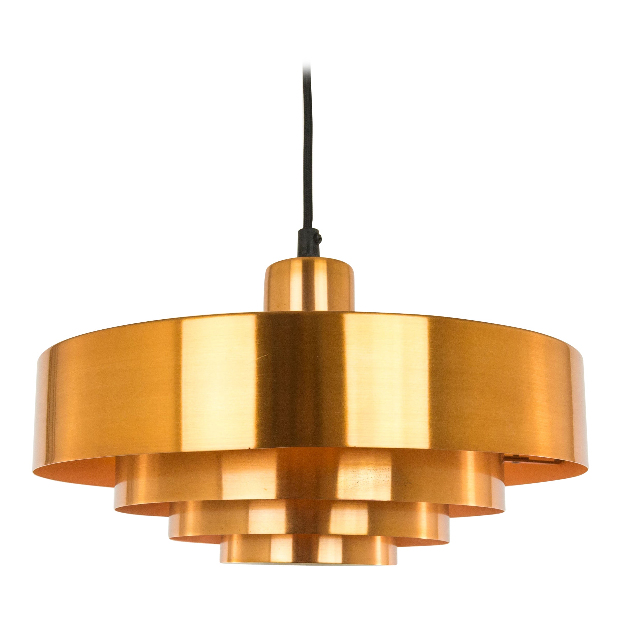 Copper Roulet Pendant by Jo Hammerborg for Fog & Mørup, 1960s