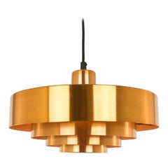 Vintage Copper Roulet Pendant by Jo Hammerborg for Fog & Mørup, 1960s