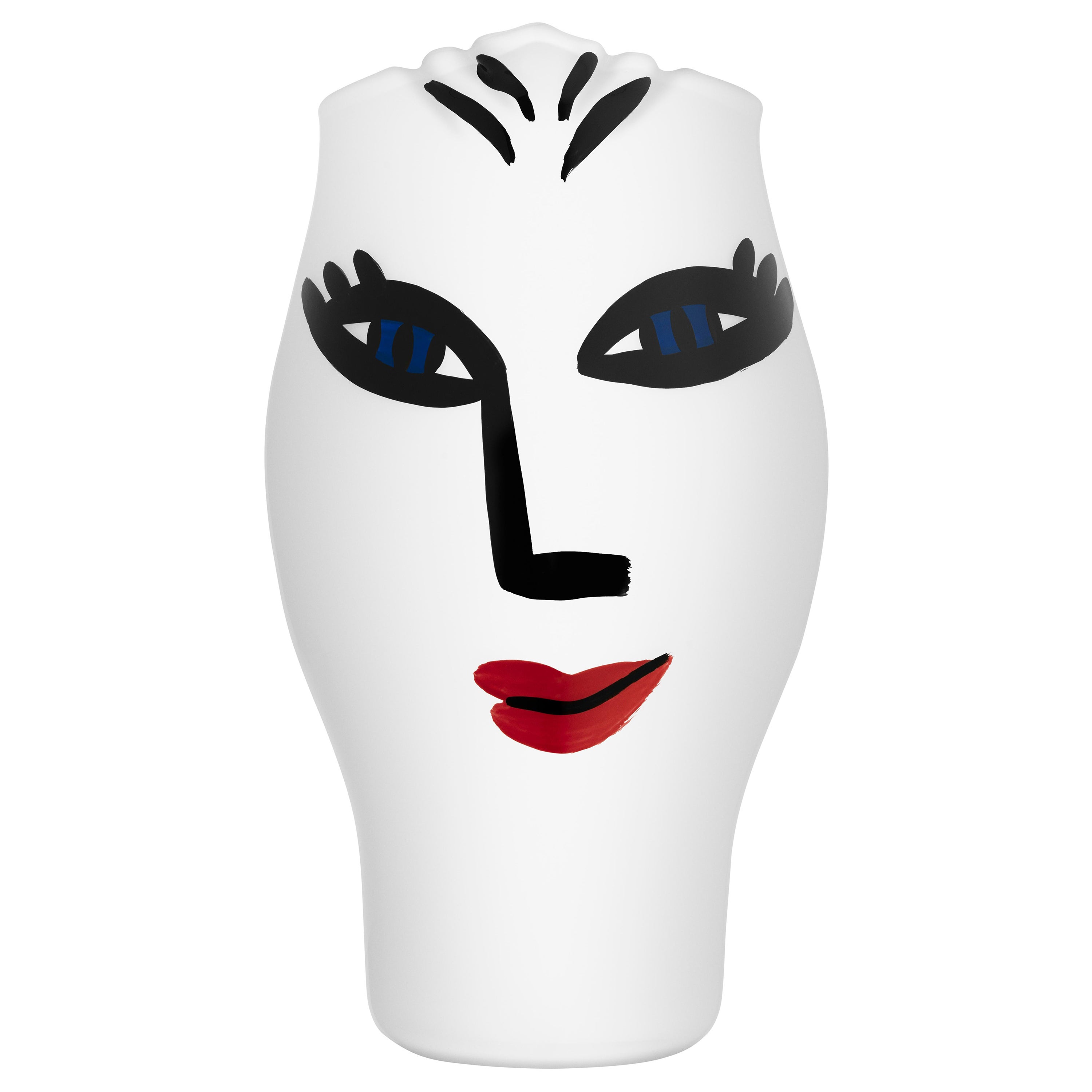 Kosta Boda vase « Open Minds » blanc métallique en vente