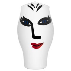 Offene Augen von Kosta Boda: Vase aus weißem Med