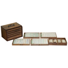 Used Liberty's London Art Nouveau Style Chinese Export Mahjong Complete Set