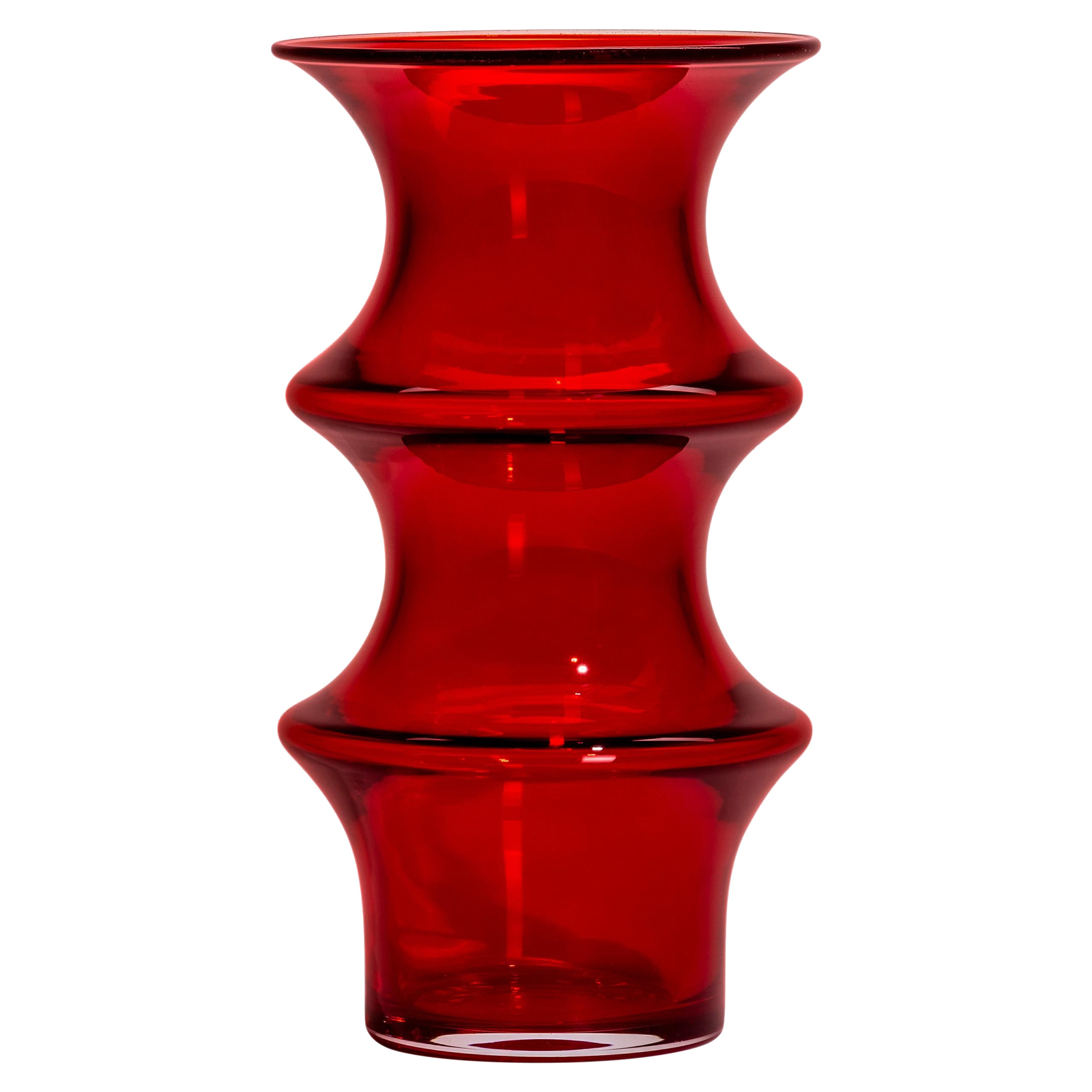 Kosta Boda Pagod Vase Red Large