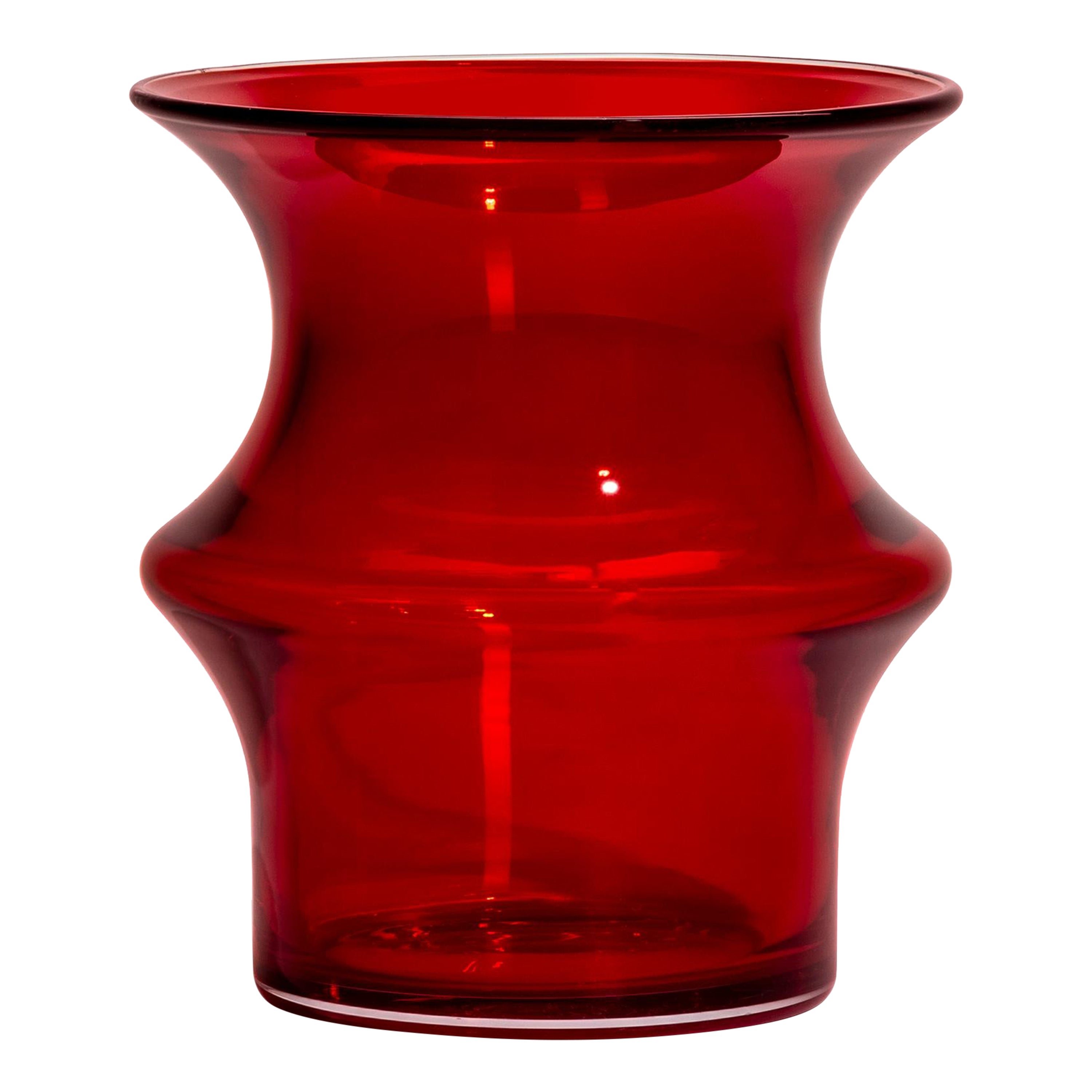 Kosta Boda Pagod Vase Red Small For Sale
