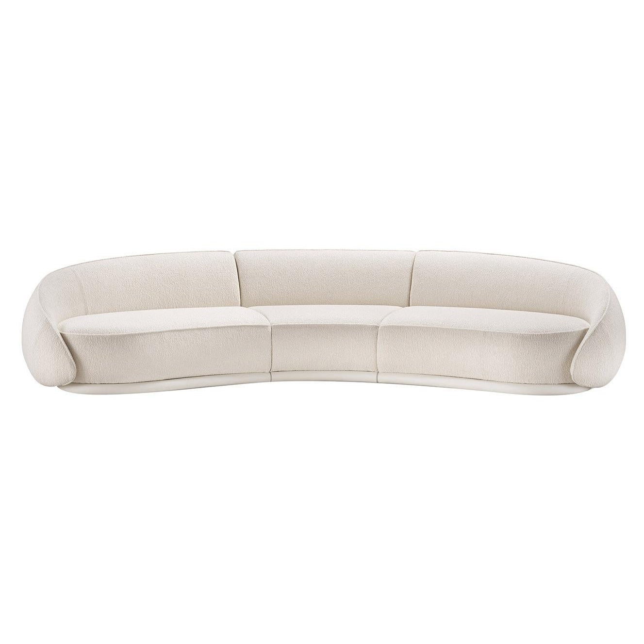 Abbracci 3-Module White Sofa by Lorenza Bozzoli For Sale