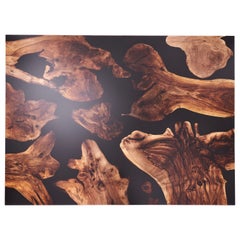 Battle of the Universes Cosmic Ancient Walnut Modern Square Dining Table
