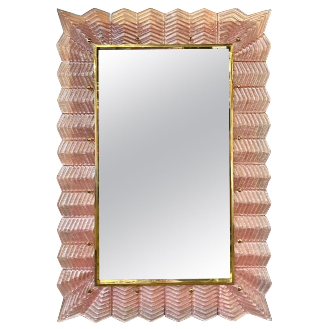 Modern Pink Murano Glass Mirrors For Sale