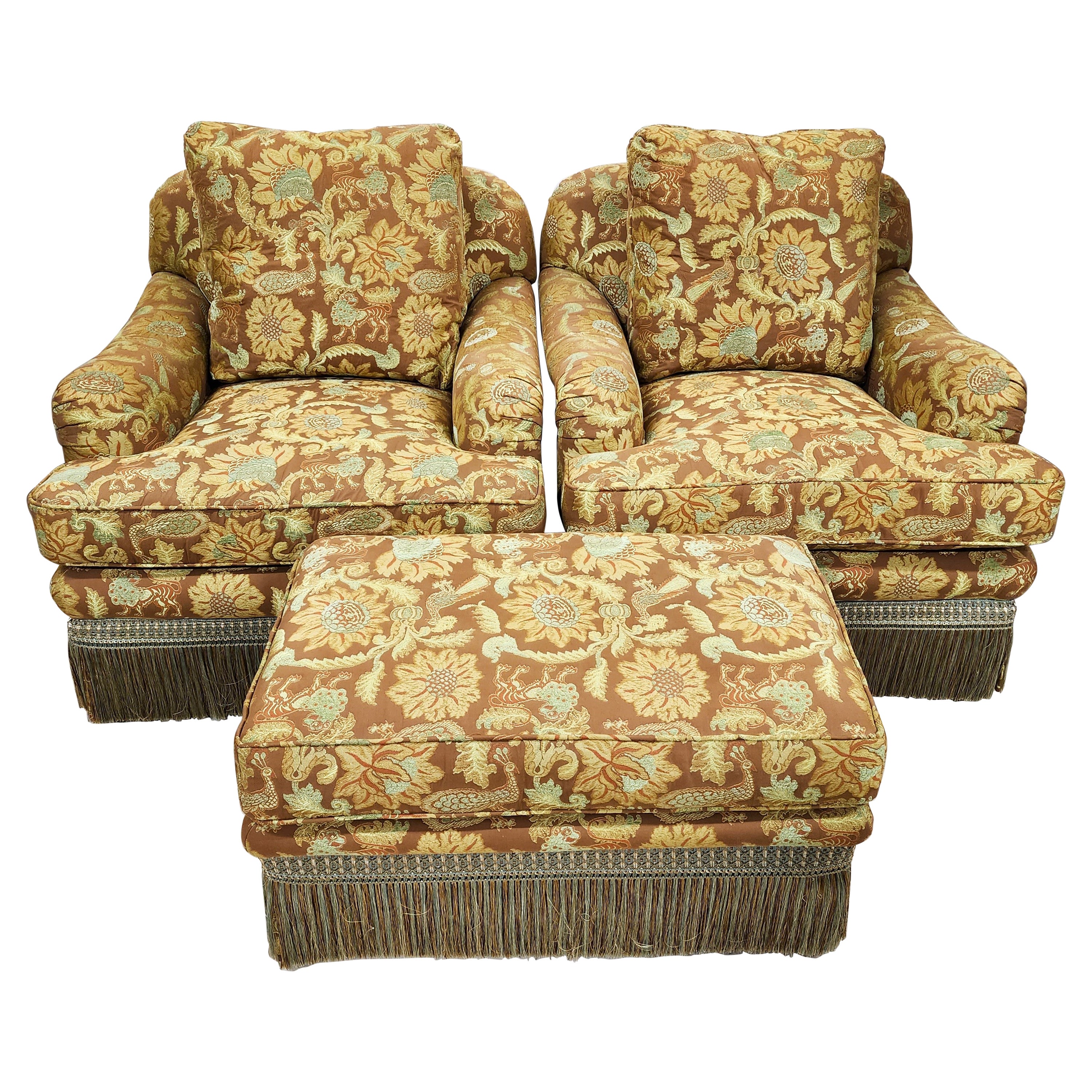 Lounge Chairs Ottoman Erwin Lambeth for Tomlinson