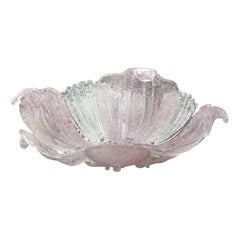Murano Pink and Clear Graniglia Flush Mount by Sylcom