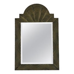 Ferdinand Digennaro Art Deco Studio Made Lacquered Wall Mirror