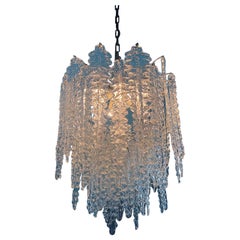 Vintage Midcentury Chandelier by Venini, 1960s from the Alga Series