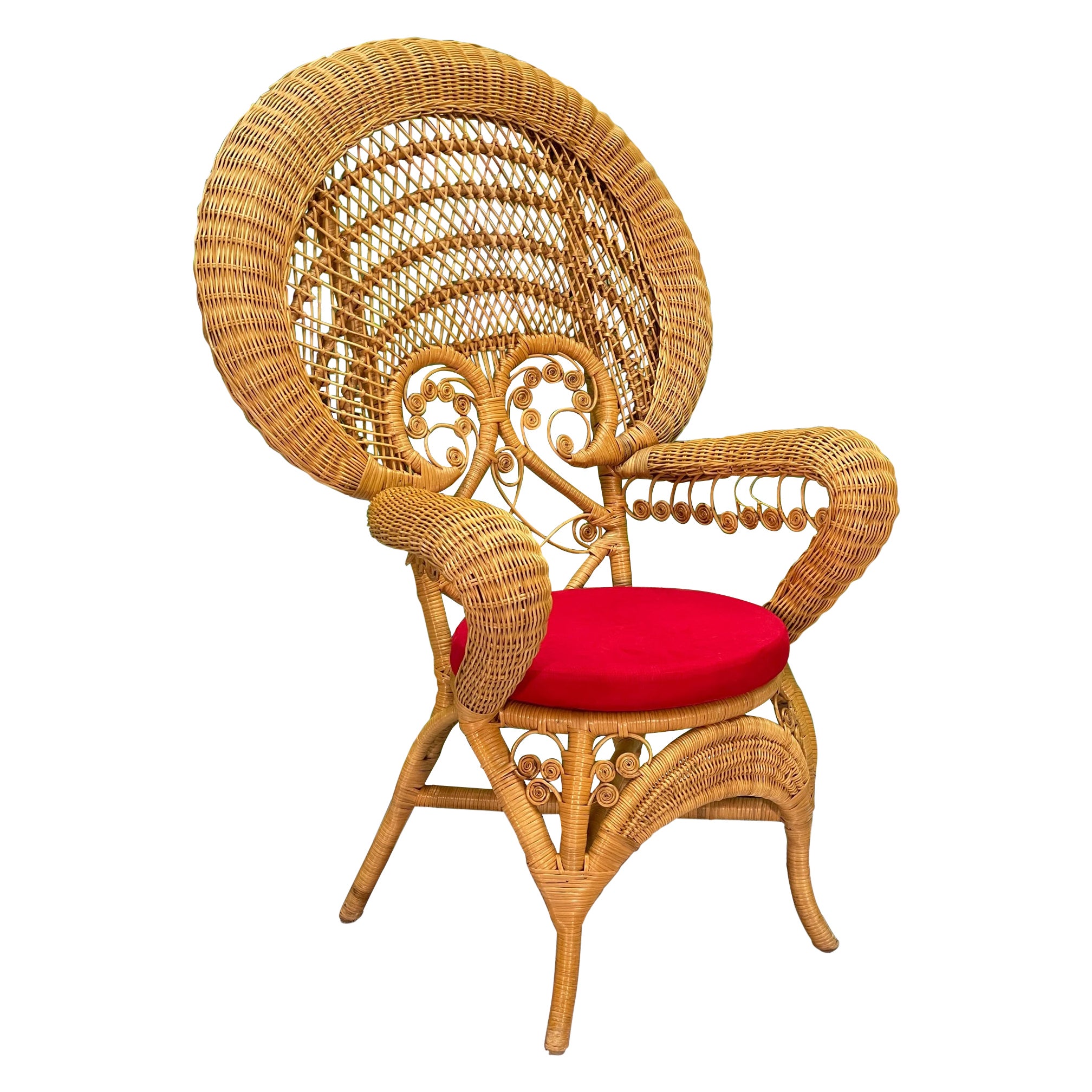 Classic Wicker Emanuelle Peacock Chair at 1stDibs emanuelle chair